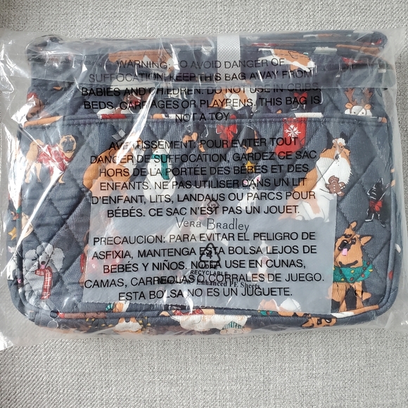 Vera Bradley Holiday Dogs RFID Little Hipster - Picture 4 of 5